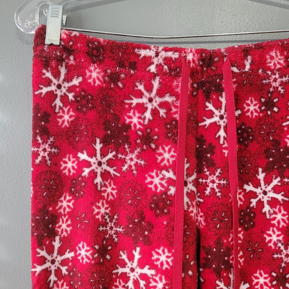 George‎ Women's Red/White Super Soft Pajama Snowflakes Pants Size Medium - Picture 5 of 8